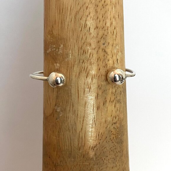 Sterling Silver 925 10MM Removable Bead Ball Cuff Charm Bracelet Sz 6.75" - Picture 13 of 16